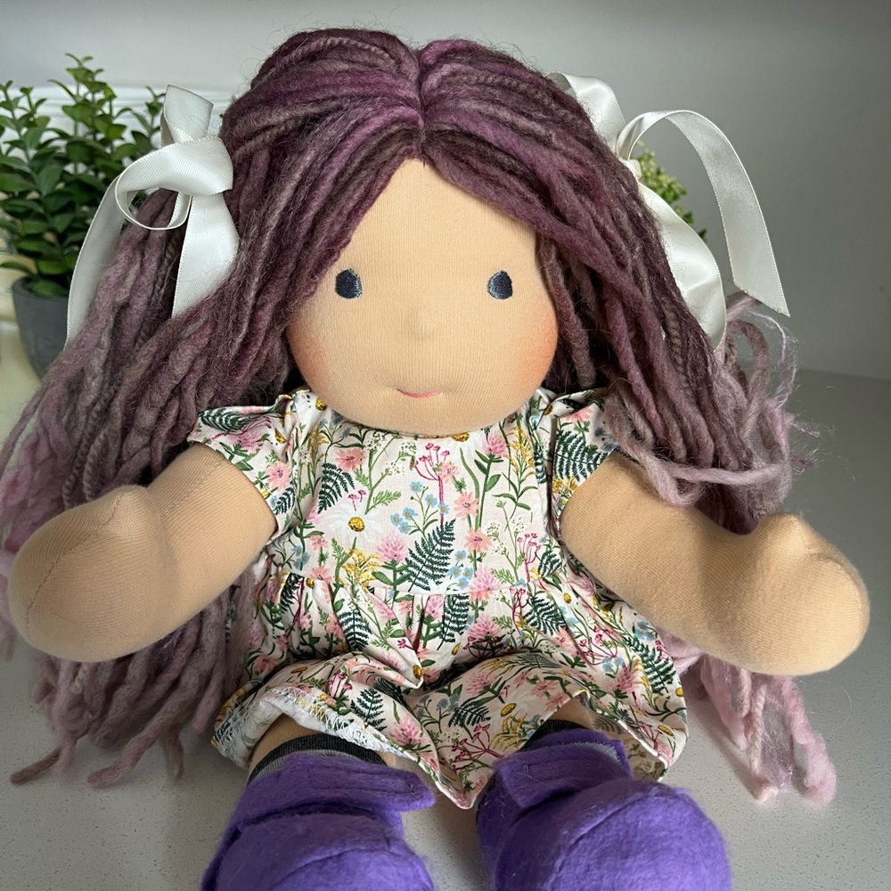 Bambolettata Sitting friend Waldorf style doll - hand made in Canada